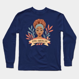 Afro American Woman Long Sleeve T-Shirt